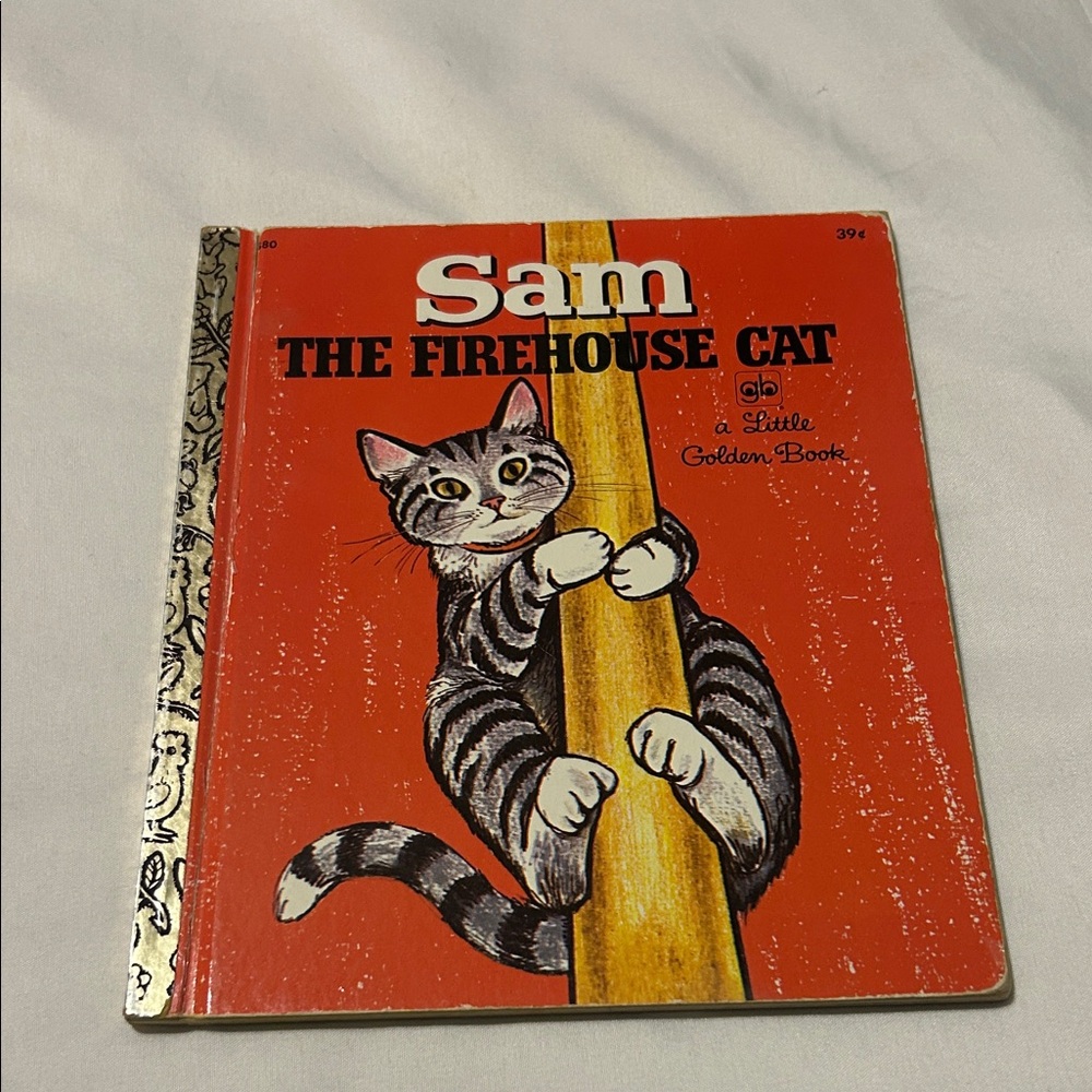 🆑1/2 off 3🏷️ Sam the firehouse cat, little golden book by Virginia Parsons 1973